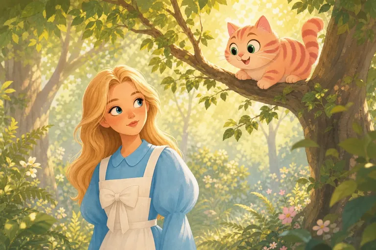 Illustrated scene from Alice's Adventures in Wonderland