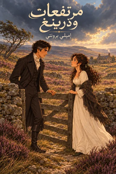 غلاف مصور لكتاب مرتفعات وذرينغ