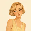 Drawn portrait of Daisy Buchanan