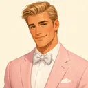Drawn portrait of Jay Gatsby