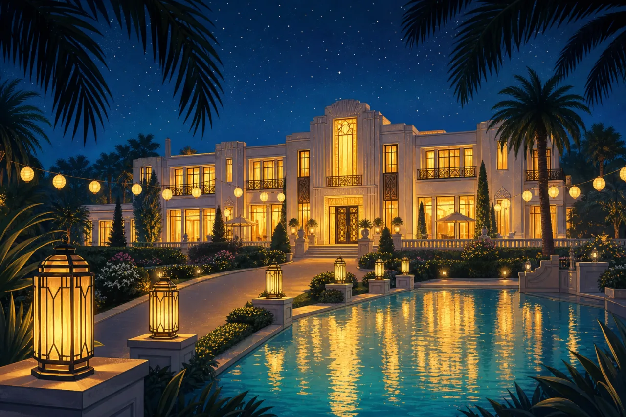 Across the lawn