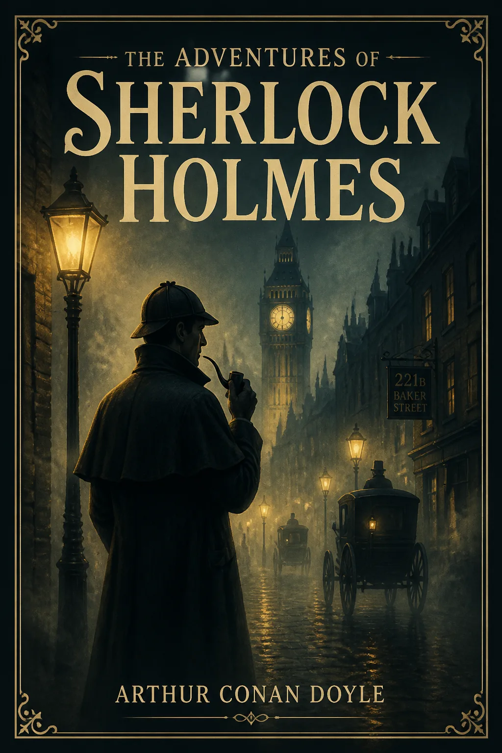 Illustrated cover of The Adventures of Sherlock Holmes