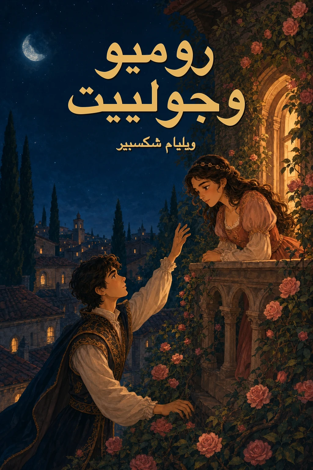 غلاف مصور لكتاب روميو وجولييت