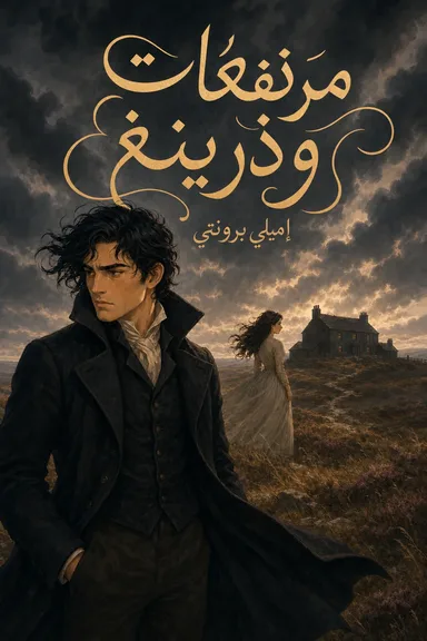 غلاف مصور لكتاب مرتفعات وذرينغ