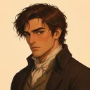 Drawn portrait of Hindley Earnshaw