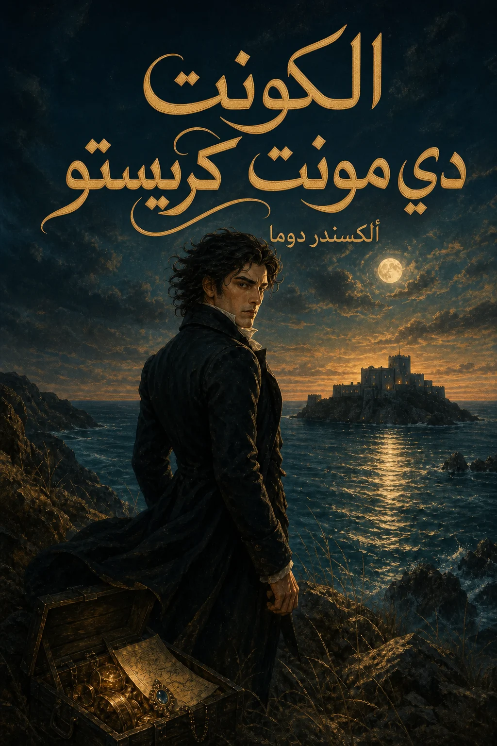 غلاف مصور لكتاب الكونت دي مونت كريستو