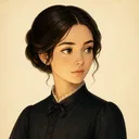 Drawn portrait of Jane Eyre