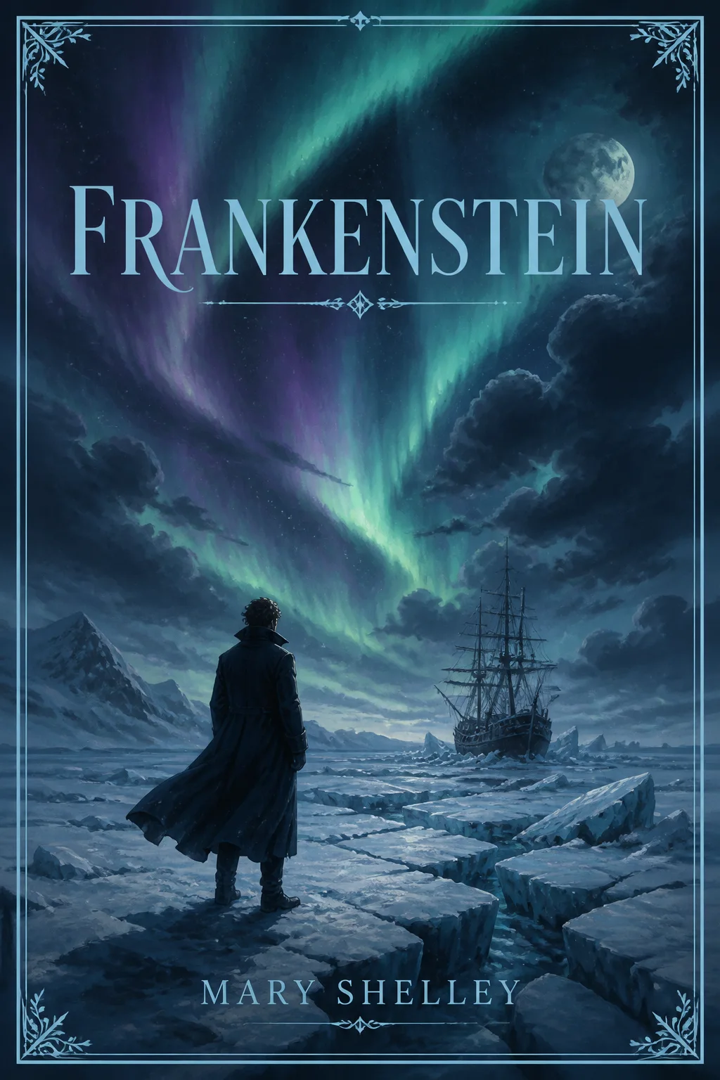 Illustrated cover of Frankenstein