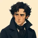 Drawn portrait of Victor Frankenstein