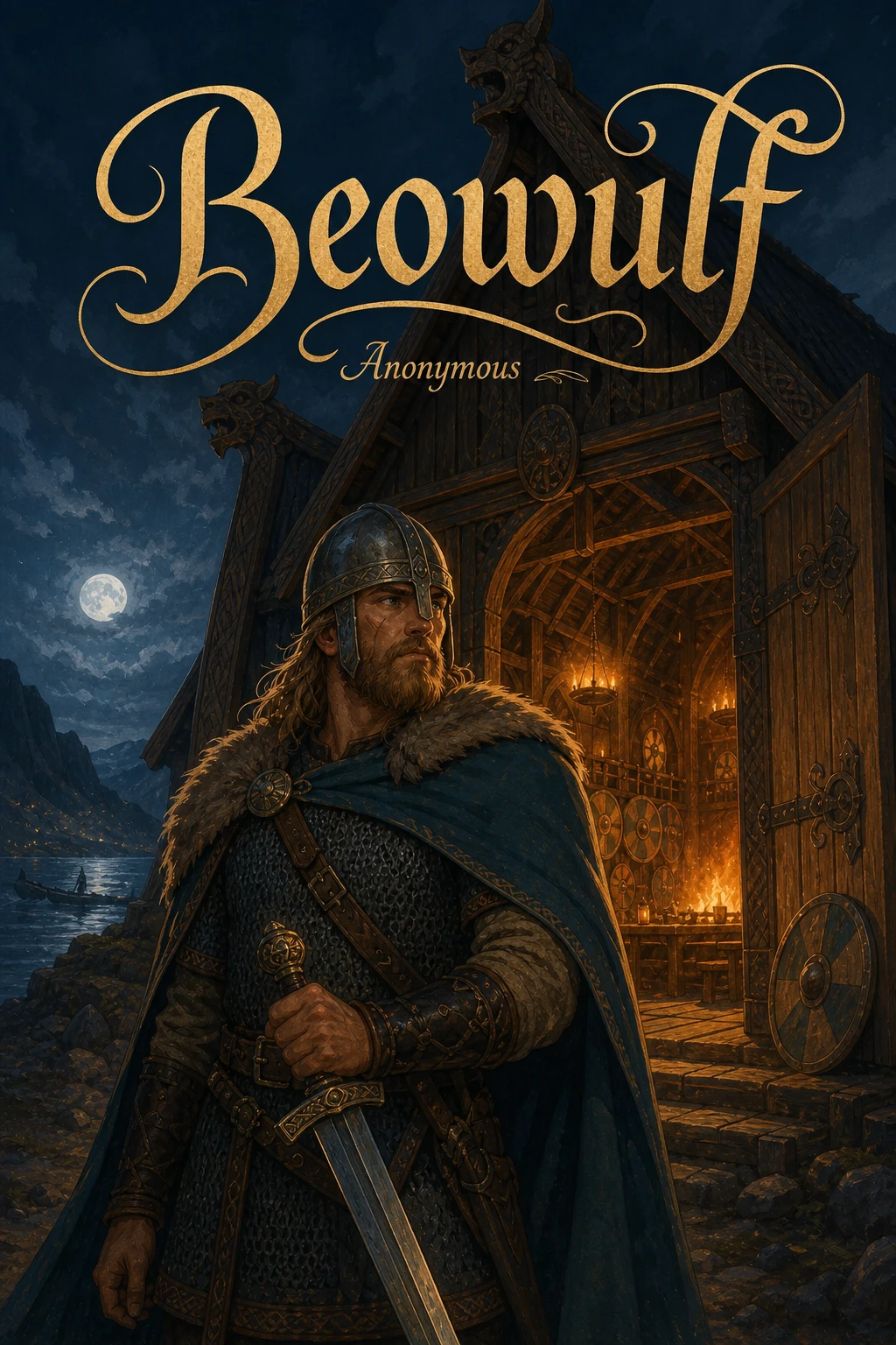 Cover of Beowulf: An Anglo-Saxon Epic Poem