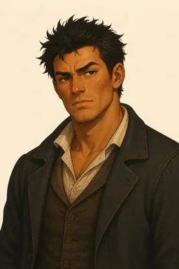 Portrait of Jerry Cruncher from A Tale of Two Cities
