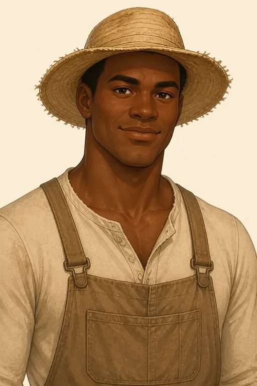 Jim: character portrait from Adventures of Huckleberry Finn (Mark Twain)