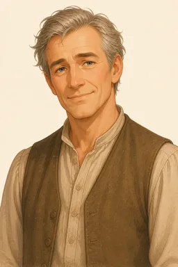 Portrait of Uncle Silas from Adventures of Huckleberry Finn