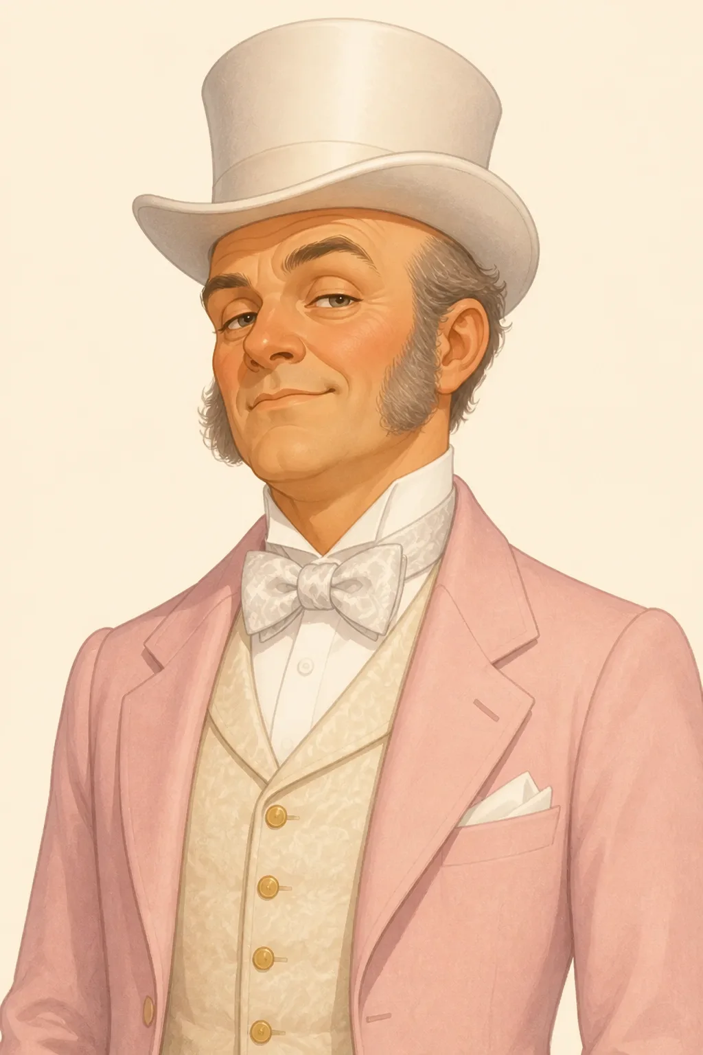 The King: character portrait from Adventures of Huckleberry Finn (Twain, Mark)