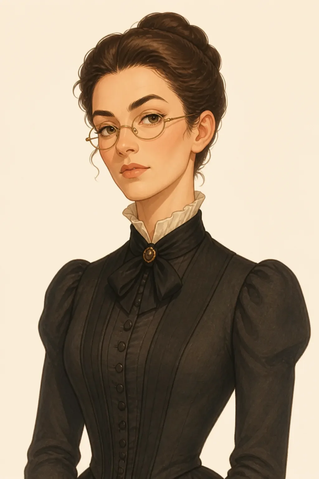 Miss Watson: character portrait from Adventures of Huckleberry Finn (Twain, Mark)