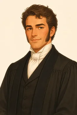Portrait of Judge Thatcher from Adventures of Huckleberry Finn