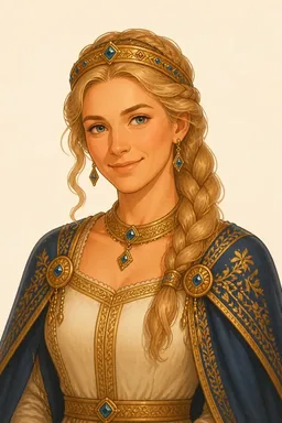 Portrait of Hygd from Beowulf: An Anglo-Saxon Epic Poem