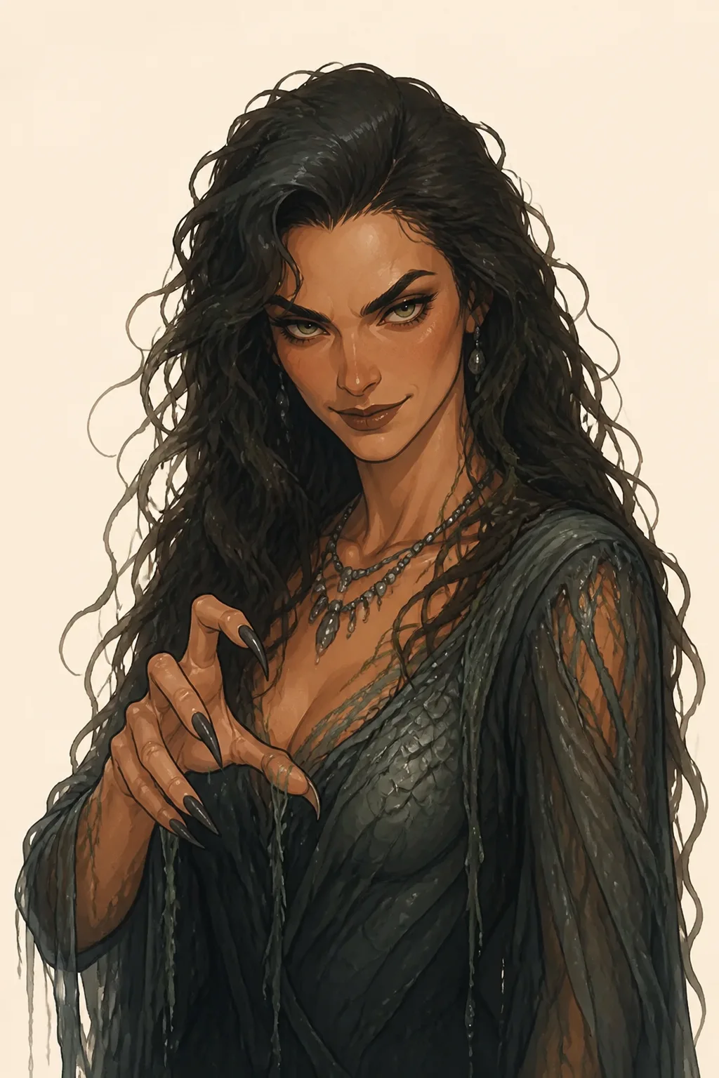 Grendel's Mother: character portrait from Beowulf: An Anglo-Saxon Epic Poem (Unknown)
