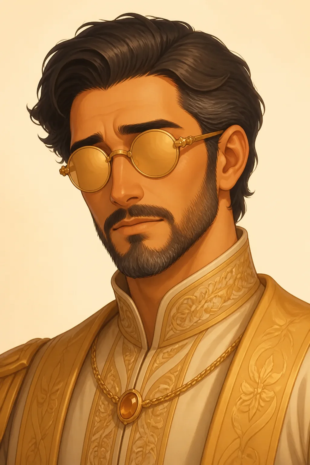 Midas: character portrait from Daffydowndilly and the Golden Touch (Benson, Alpha Banta)