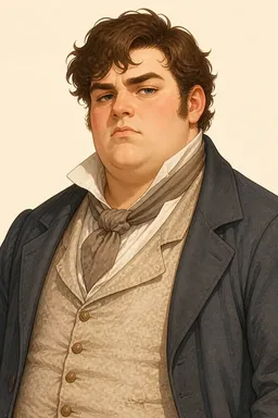 Portrait of Bentley Drummle from Great Expectations