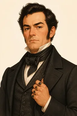 Portrait of Wemmick from Great Expectations