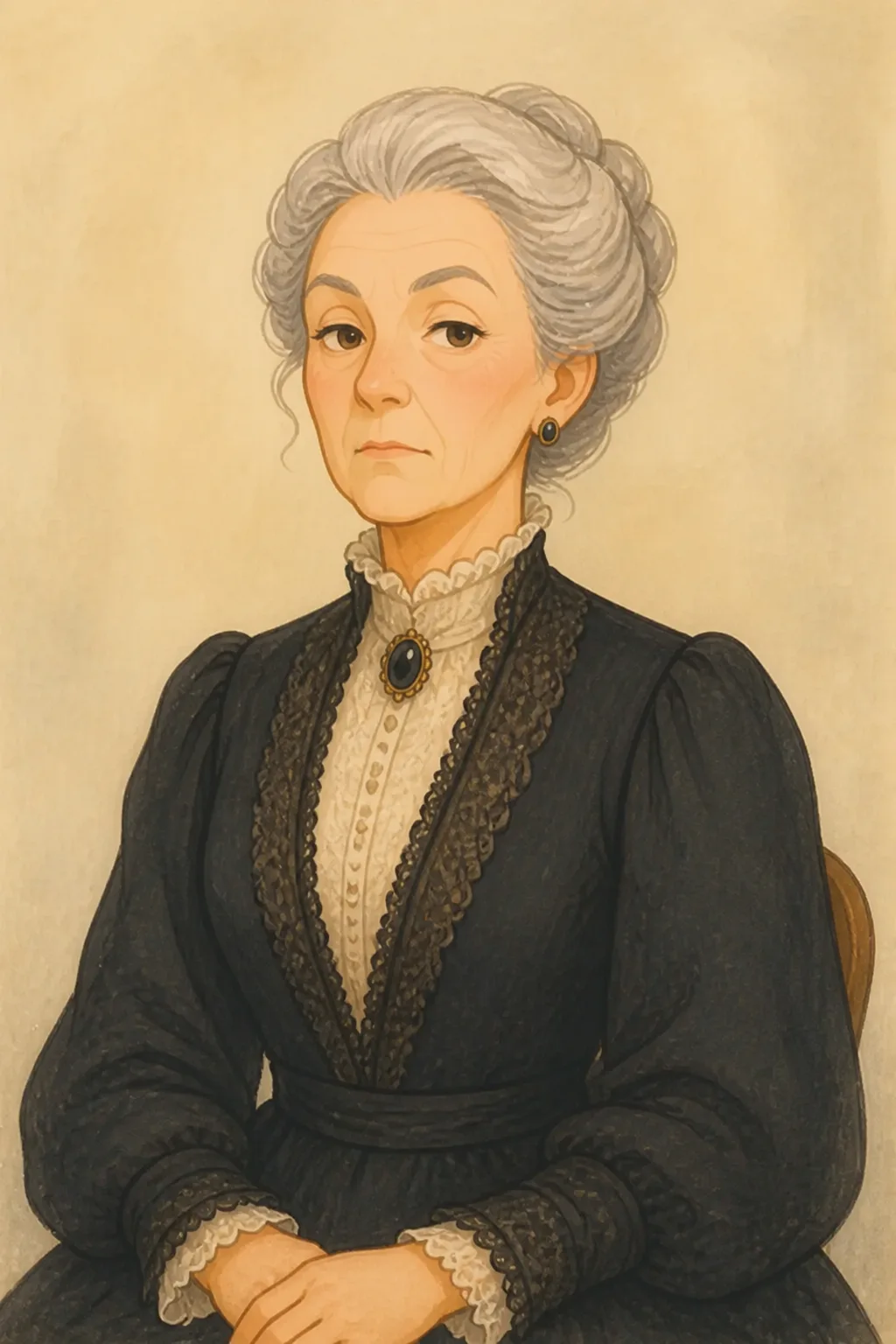 Aunt March: character portrait from Little Women; Or, Meg, Jo, Beth, and Amy (Alcott, Louisa May)