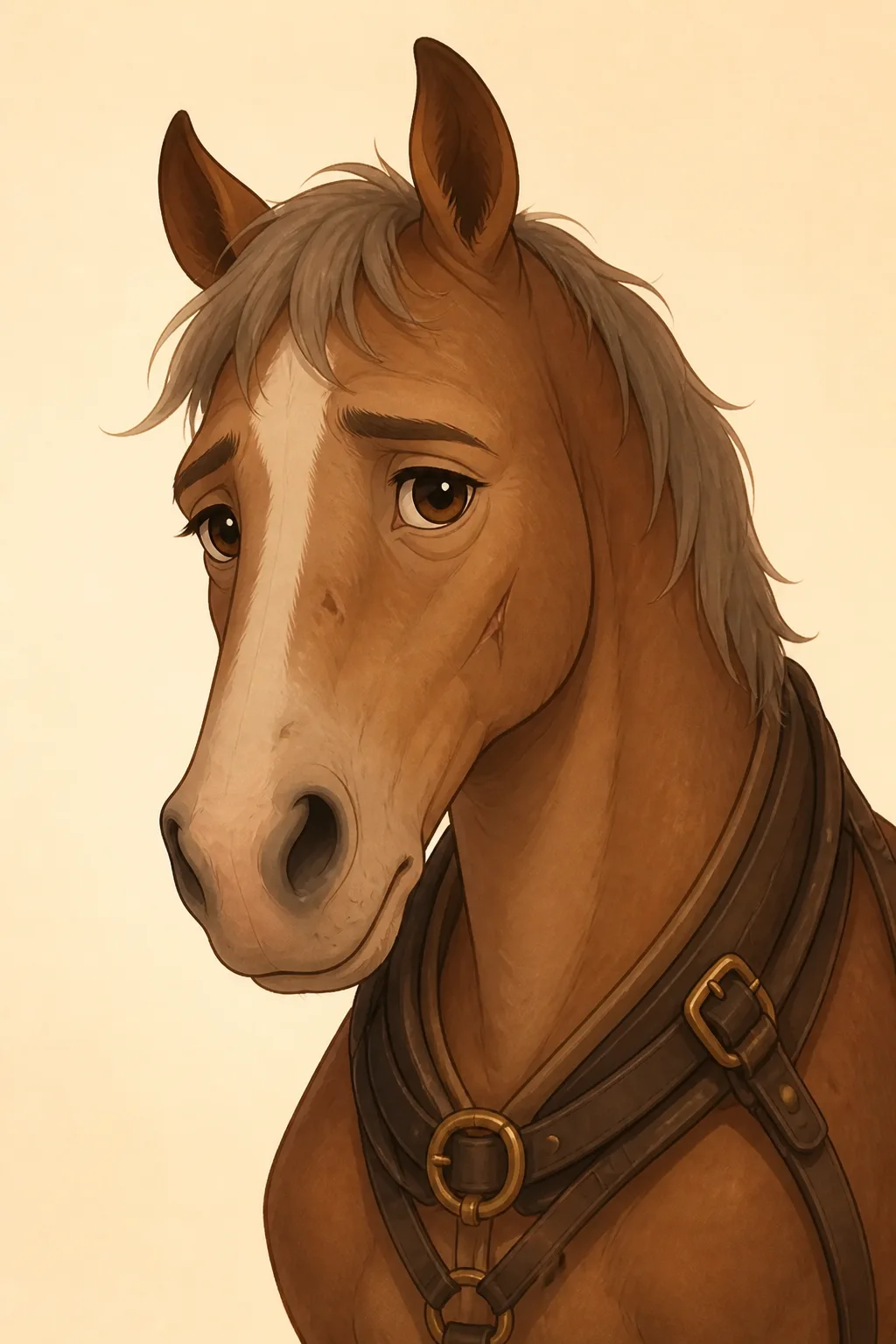 Blossom: character portrait from Poor Blossom: The Story of a Horse (Carrington, Edith)