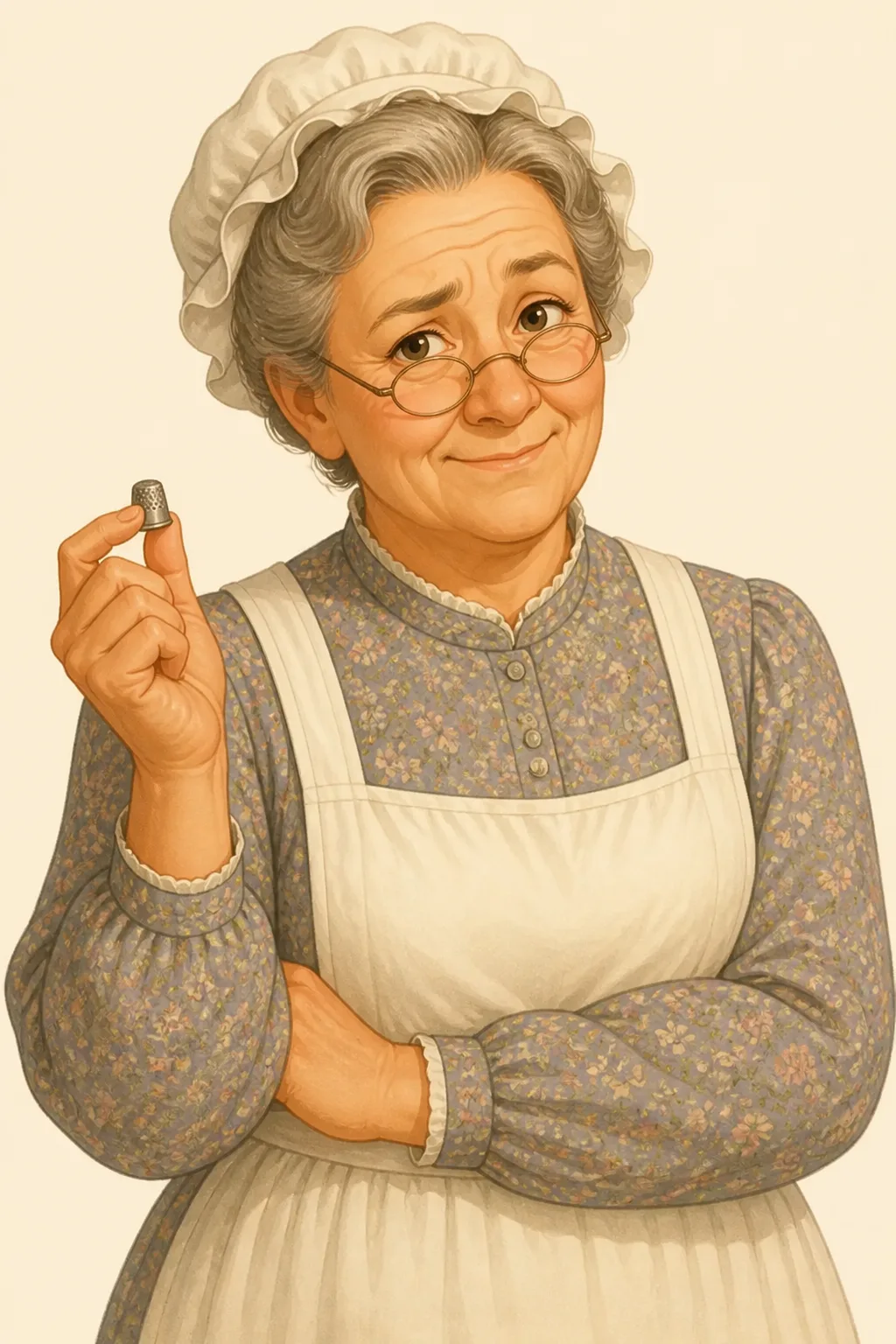 Aunt Polly: character portrait from The Adventures of Tom Sawyer, Complete (Twain, Mark)