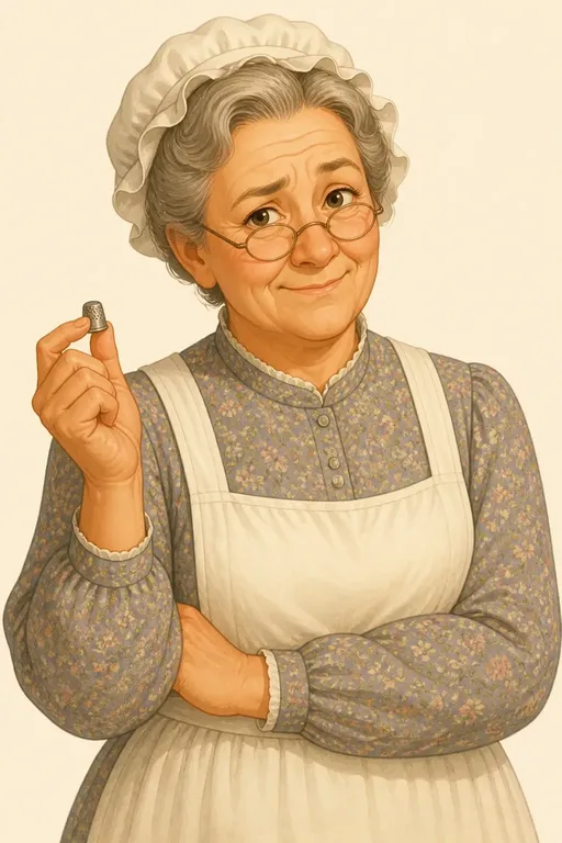 Aunt Polly: character portrait from The Adventures of Tom Sawyer (Mark Twain)