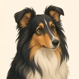 Portrait of Shep from The call of the wild