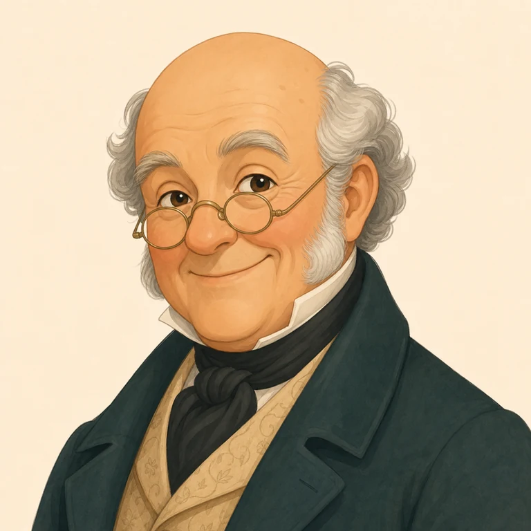 Samuel Pickwick: character portrait from The Pickwick Papers (Dickens, Charles)
