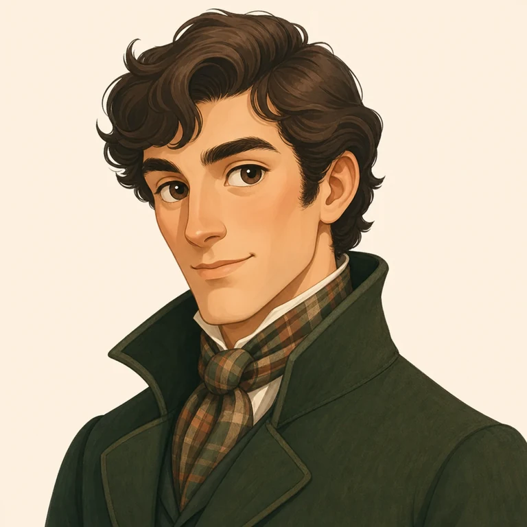 Nathaniel Winkle: character portrait from The Pickwick Papers (Dickens, Charles)