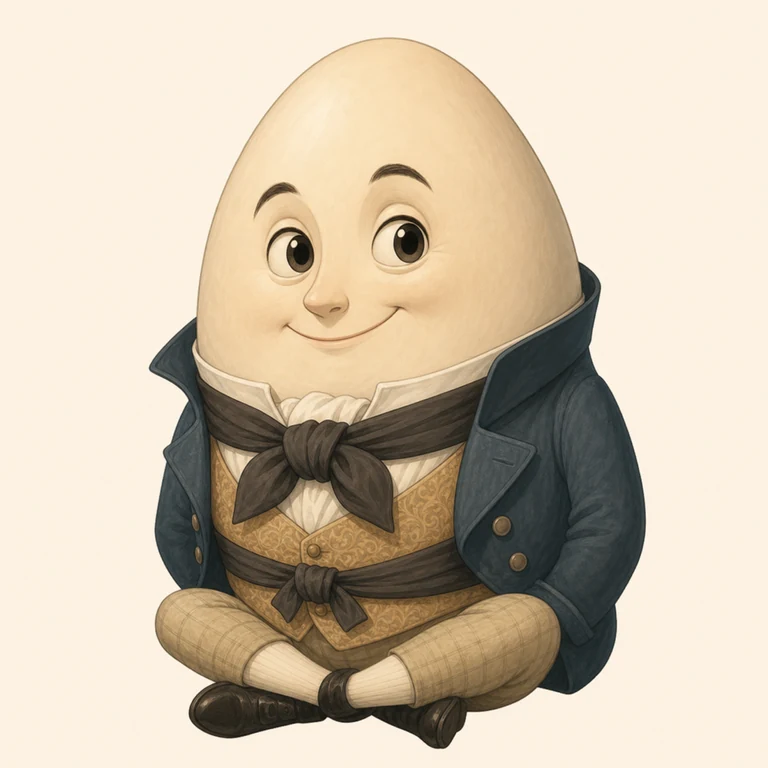 Humpty Dumpty: character portrait from Through the Looking-Glass (Carroll, Lewis)