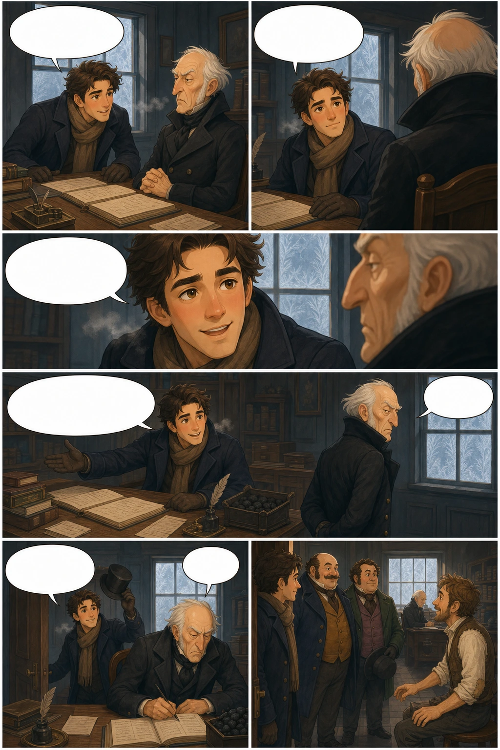 A Christmas Carol, illustrated page 6: I am sorry, with all my heart, to find you so resolute.