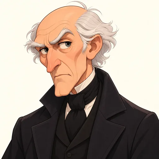 Ebenezer Scrooge: character portrait from A Christmas Carol (Charles Dickens)