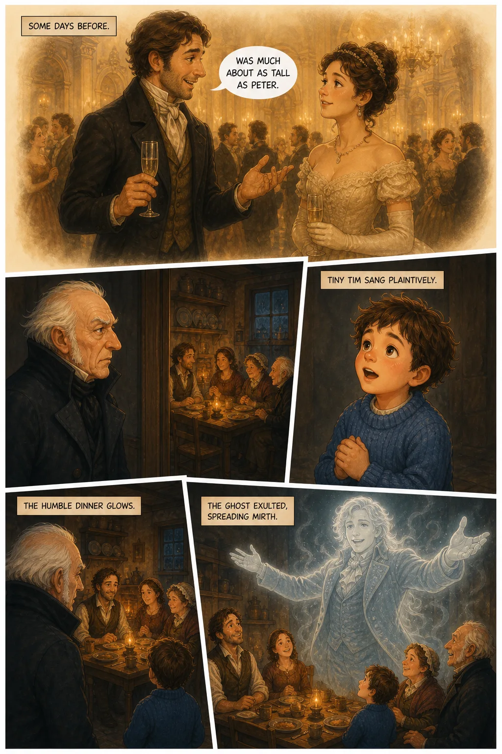 A Christmas Carol, illustrated page 20: Some days before.