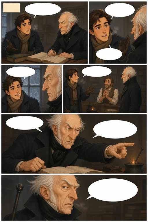 A Christmas Carol, illustrated page 5: That afternoon.