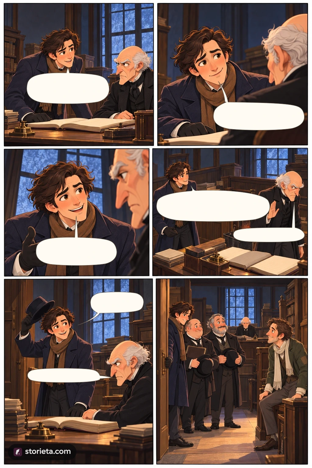A Christmas Carol, illustrated page 6: I am sorry, with all my heart, to find you so resolute.