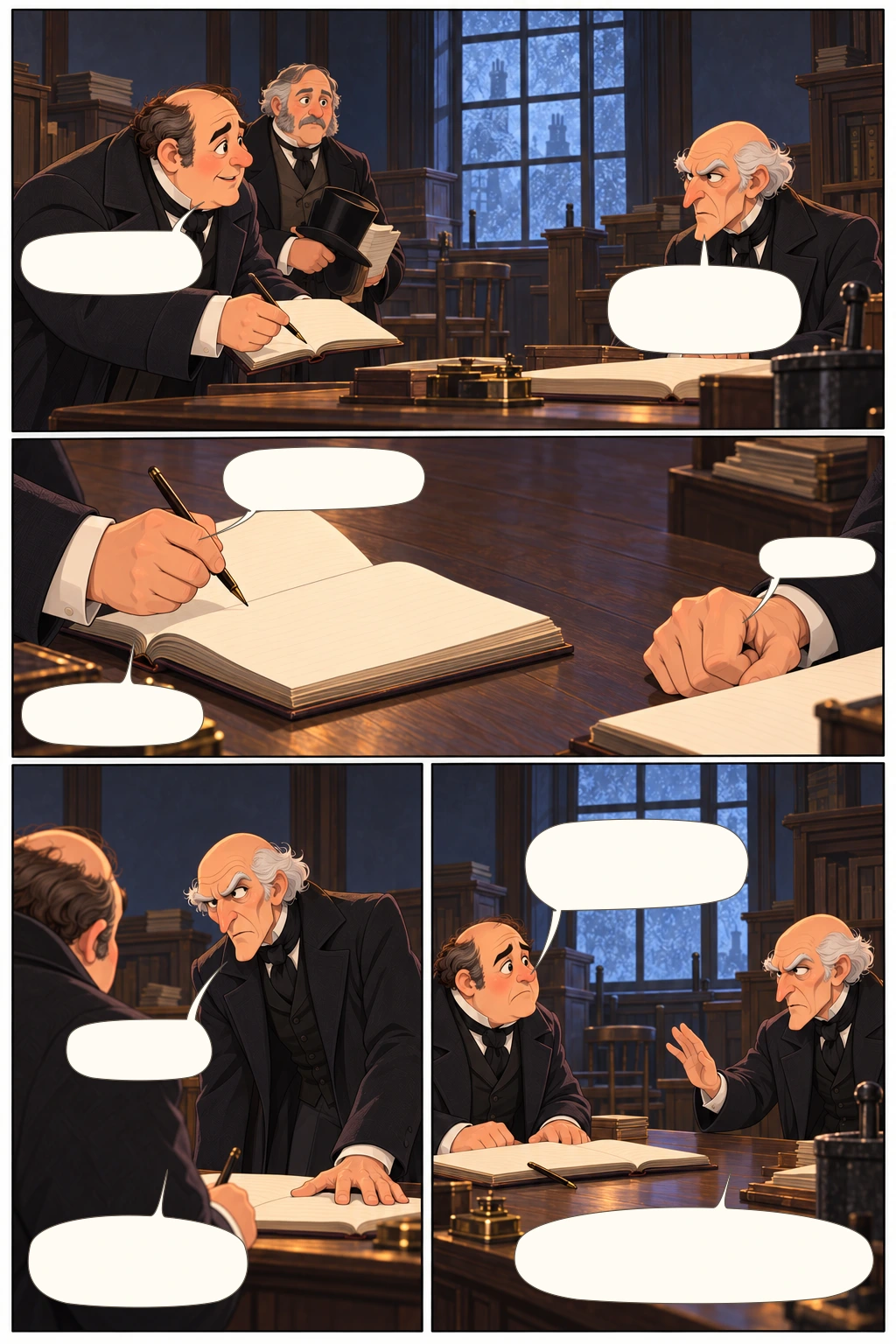 A Christmas Carol, illustrated page 7: Mr. Scrooge, or Mr. Marley?