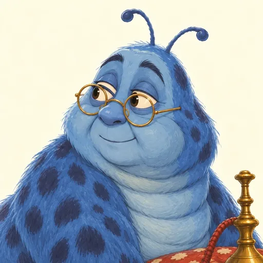 Caterpillar: character portrait from Alice's Adventures in Wonderland (Lewis Carroll)