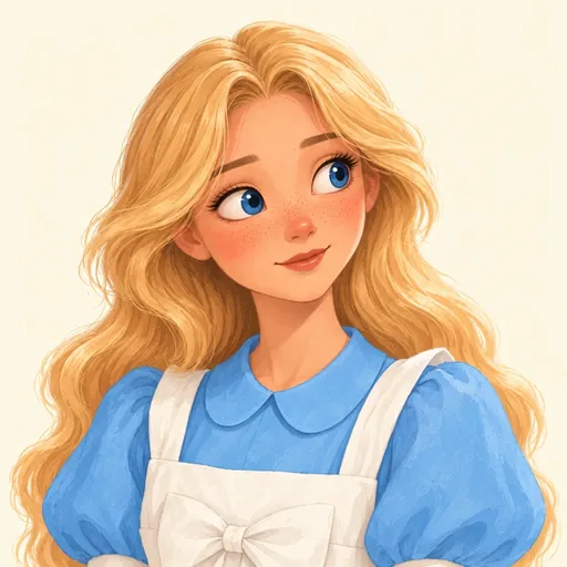 Alice: character portrait from Alice's Adventures in Wonderland (Lewis Carroll)