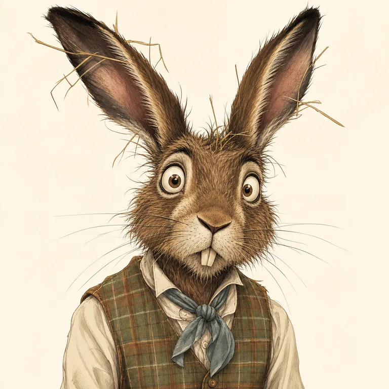 March Hare: character portrait from Alice's Adventures in Wonderland (Lewis Carroll)