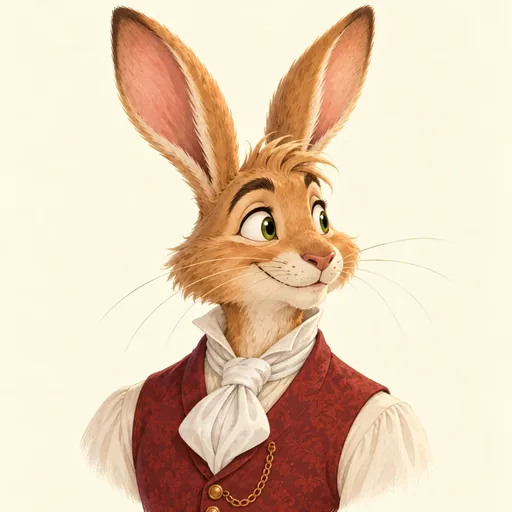 March Hare: character portrait from Alice's Adventures in Wonderland (Lewis Carroll)