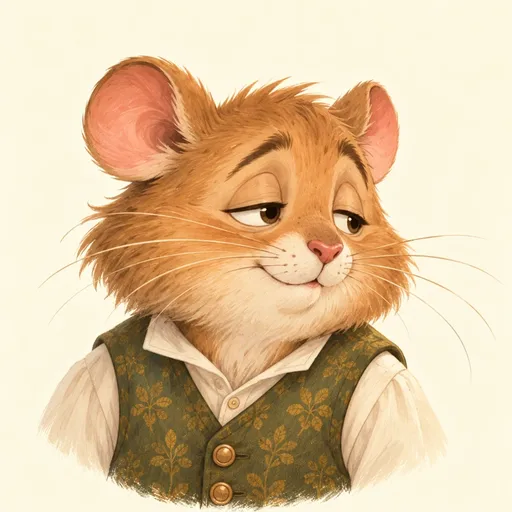 Dormouse: character portrait from Alice's Adventures in Wonderland (Lewis Carroll)
