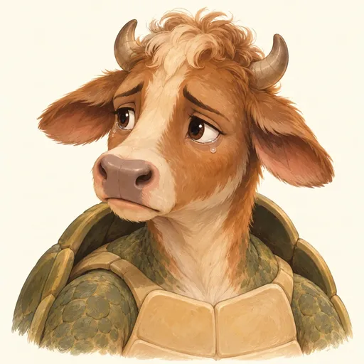 Mock Turtle: character portrait from Alice's Adventures in Wonderland (Lewis Carroll)