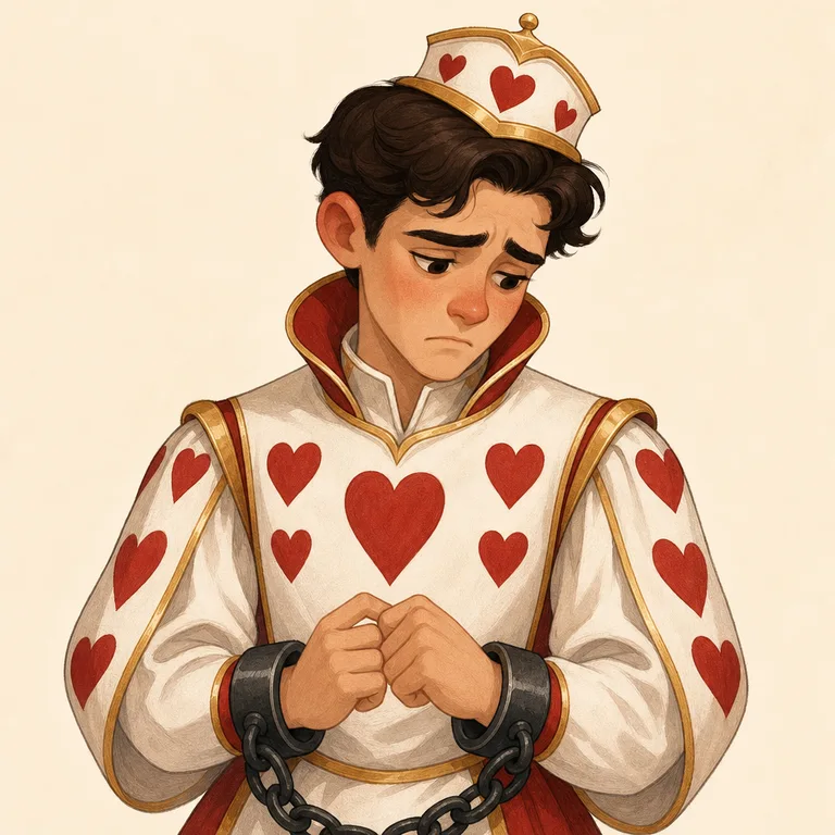 Knave of Hearts: character portrait from Alice's Adventures in Wonderland (Lewis Carroll)