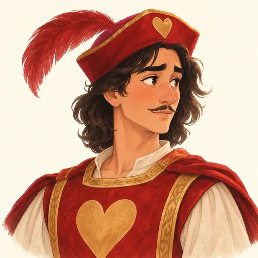Knave of Hearts: character portrait from Alice's Adventures in Wonderland (Lewis Carroll)