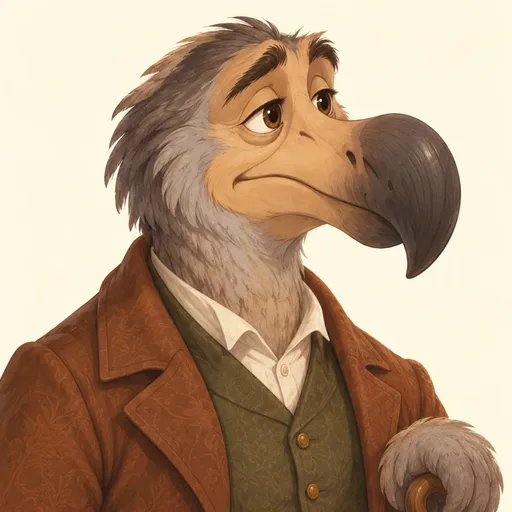 Dodo: character portrait from Alice's Adventures in Wonderland (Lewis Carroll)