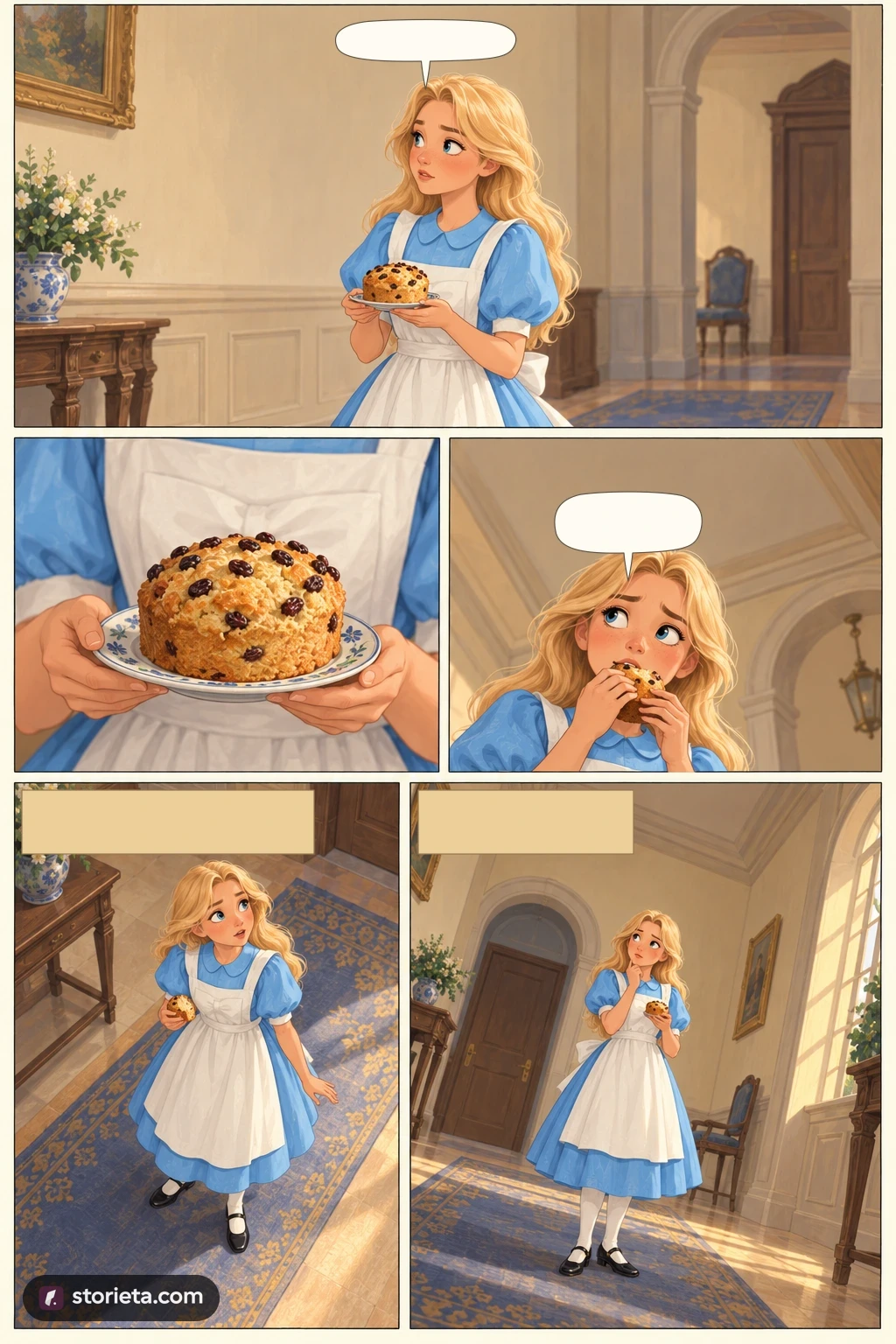 Alice's Adventures in Wonderland, illustrated page 8: Well, I’ll eat it.