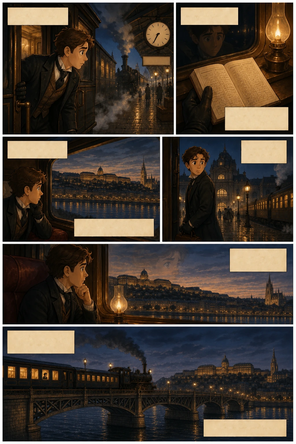 Dracula, illustrated page 1: Left Munich at 8.35 p.m. on 1st May…